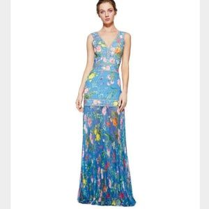 Tadashi Shoji Floral Pleated Dress (NWT)
